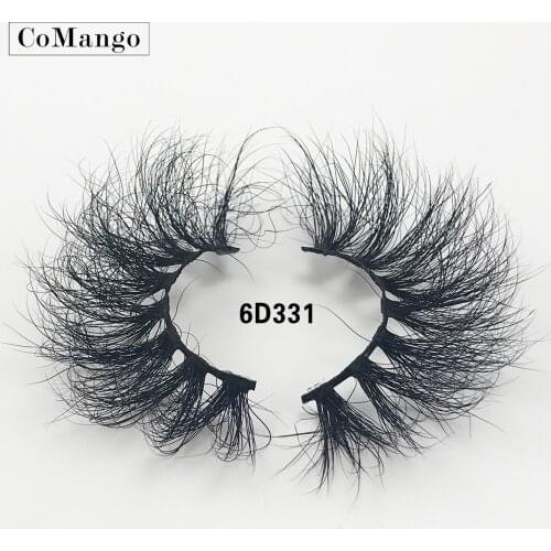 CoMango 1 Pair 25mm Mink Eyelashes Fluffy Lashes Dramatic Messy Long False Eyelashes Makeup Wholesale 25mm 3d Mink Lashes