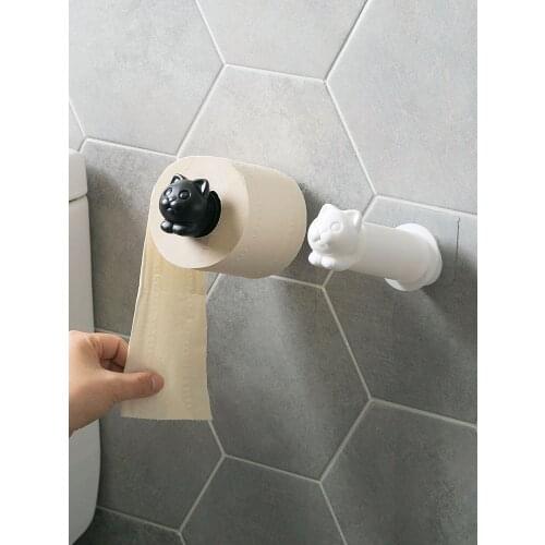 Creative Kitten Wall Hanging Bathroom Roll Holder Toilet Paper Holders Paper Holder for Bathroom Toilet Bathroom Accessories