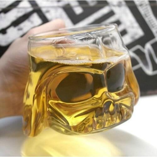 New High Boron Glass Creative Transparent Beer Mug 3D Handle Black Warrior Shape Mug Breakfast Milk Coffee Cup Office Tea Set