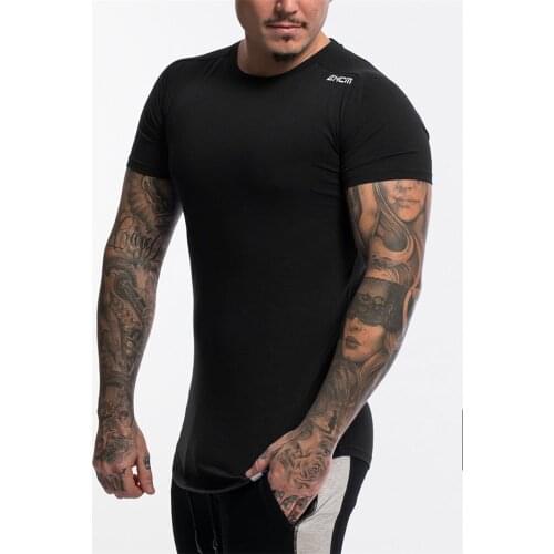 M-2XL Casual Men Short Sleeve Sport Quick-Drying T-Shirt Gyms Jogging Fitness Tee Round Neck Slim Top Male Clothing Summer