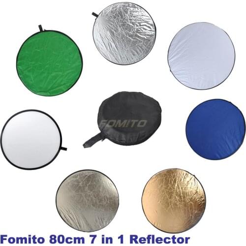 Fomito 80cm/31.5" Mulit Collapsible Disc Reflector 7 in 1 Photo Reflector Photography For Studio Photography Room