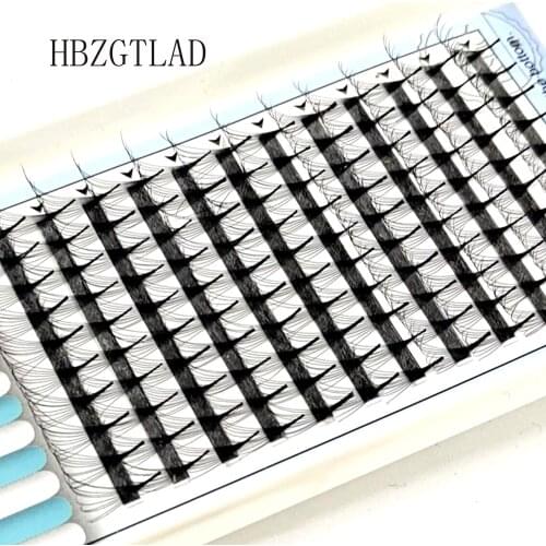 NEW 1 tray 5d colored volume lashes extension premade fanned purple pink brown and blue 0.07 mm 8-15mm length color