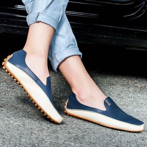 New Split Men Casual Shoes Fashion Top Quality Driving Moccasins Slip On Loafers Men Flat Shoes chaussure homme X3-68