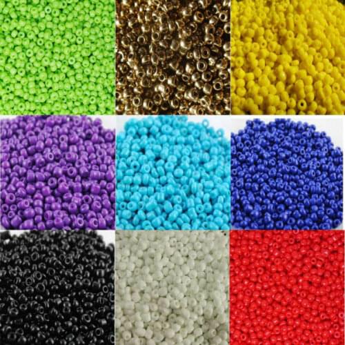 16g 1000pcs 2mm Solid Color Opaque Round Garment Beads Loose Spacer Cezch Glass Seed Beads Handmade Jewelry DIY Making Bead CS2M