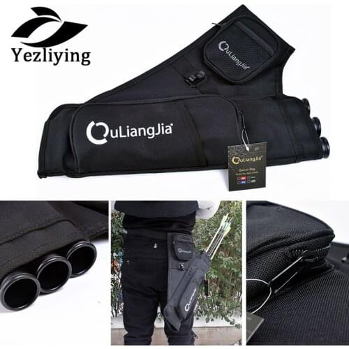 Hunting Archery 3 Tubes Arrow Quiver Arrows Holder Bag Right Handed Arrow Bag Waist Carrying Archery Quiver