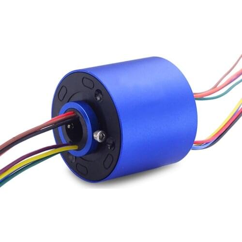 Hole Dia.12.7mm Conductive Slip Ring 8CH 10A Hollow Shaft Rotating Joint Connector Though Bore Electric Collecting Slipring