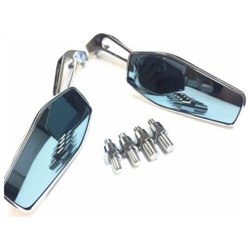 Pair Motorcycle Chrome Rear View Mirrors For Harley Dyna Electra Glide Cruiser Chopper Cafe Racer Bobber Touring ATV