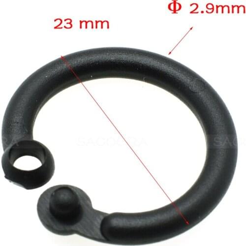 23mm Practical Black Plastic Sliding Shower Curtain Ring Snap On Button Clip