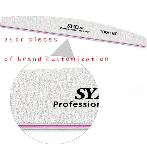 Professional Nail File Customize Your Exclusive Logo Nail Files 100*180/24 Nails Accessories Nail Files For Nails Salon Manicure