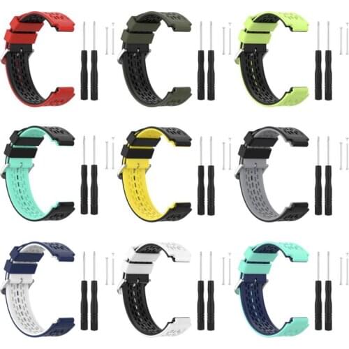 New Watch Band For Garmin Forerunner220/230/235/620/630/735 Watchband Soft Silicone Bracelet Strap Replacement Color Wristband
