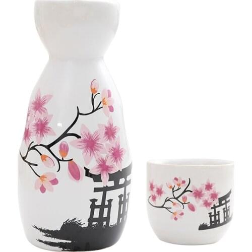 Restoration Ceramic Sake Bottle Set Household Liquor and Yellow Wine Distributor Bottle Blanching Bottle