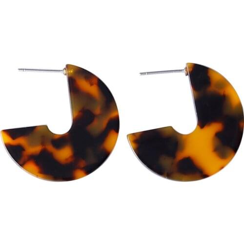 SOHOT Exquisited Cute Geometric Candy color Hoop Earrings Acetic Acid Jewelry Acrylic Accessories For Engagement Major Brincos