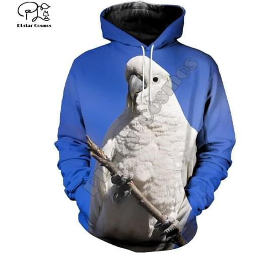 PLstar Cosmos Animal Parrot Flower Bird Tracksuit Retro NewFashion Funny Streetwear 3DPrint Zipper/Hoodies/Sweatshirts/Jacket 33