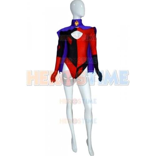Super Villain Quinn Cosplay Costume Lycra Spandex Halloween Costumes for Women Cosplay Zentai Suit Sexy Woman Catsuit with Cape