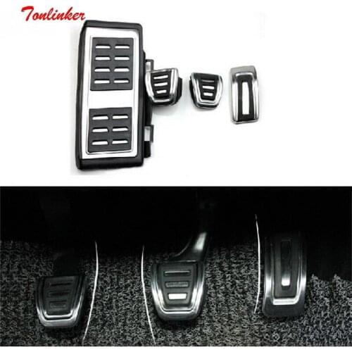 Tonlinker for Volkswagen GOLF GTi MK7 2013-14 Rest pedal Foot Fuel Brake MT/AT pedals Car styling 3 PCS Cover Stickers