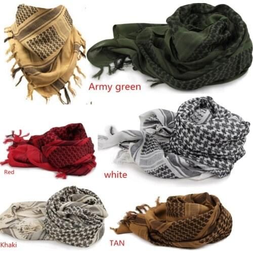 Military Shemagh Scarf Tactical Desert Arab Keffiyeh scarf arabic 100% Cotton Thick Scarves