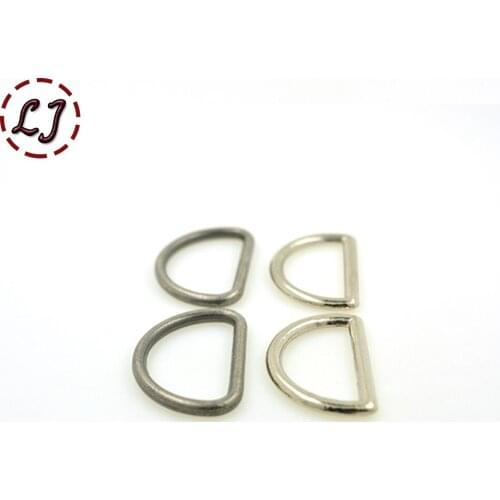 High quality 20pcs/lot inside diameter 25mm old silver type D Connection alloy metal shoes bags Belt Buckles DIY Accessory
