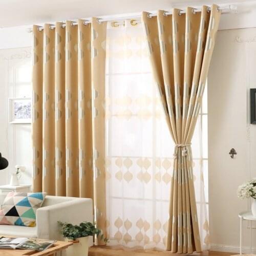Golden Curtains Luxury Floral Curtain for Living Room Bedding Room Double Sides Patterned Cortinas Para Sala de estar rideaux