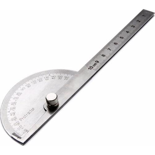 1pcs Stainless Steel Adjustable Protractor Finder Rotary Angle Ruler 180 Degree for Woodworking Measuring Tool 198x53x14mm