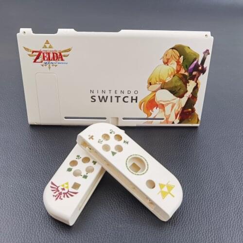 2021 NEW Soft Touch White DIY Replacement Shell Housing Case Cover with Screen Protector for NS Switch