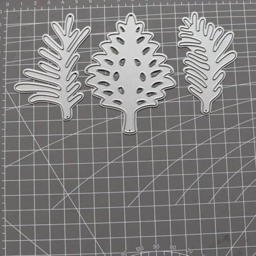 3pcs Tree Leaves Metal Cutting Dies For DIY Scrapbooking Album Embossing Paper Cards Decorative Crafts