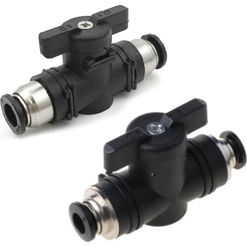 6mm Pneumatic Push Quick Joint Connector Plastic Adapter BUC Hand Valve Switch Tube Fittings