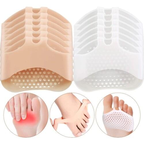 6 Pairs Ball of Foot Cushions Silicone Forefoot Pad Metatarsal Pads Support Soft Gel Foot Cushion for Reducing Forefoot Pain
