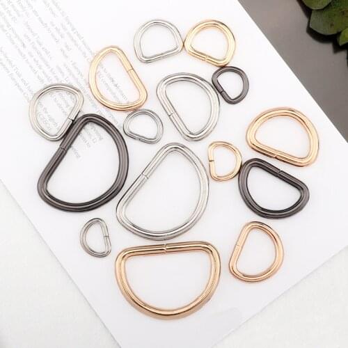 Bag Accessories Hardware Buckle Gold and Silver Metal Buckle Bag Strap Buckle D Buckle Connection Backpack Buckle