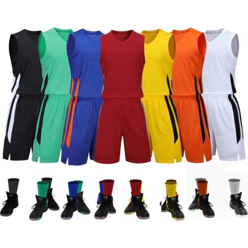 Basketball Suit Adult Childrens Training Set Kids Basketball Game Suit Match Team Sportswear Custom Name and Number