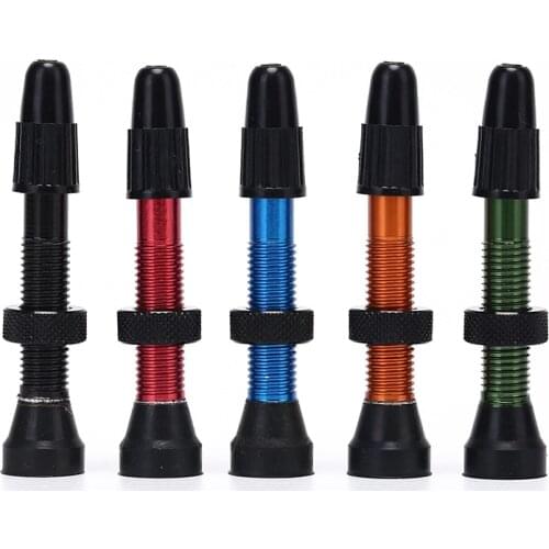 1pc 50mm MTB Road Bike No Tubes Tubeless Presta Aluminum Valves