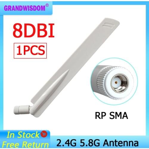 2.4GHz 5GHz 5.8Ghz Antenna 8dBi RP-SMA Connector Dual Band 2.4G 5G 5.8G wifi Antena aerial SMA female wireless router