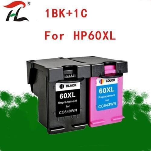 YLC 60XL ink cartridges For HP60 XL for HP Deskjet C4685 C4688 C4798 C4799 D110a ENVY 100 110 111 114 120 121 F2480 F2420 F4480