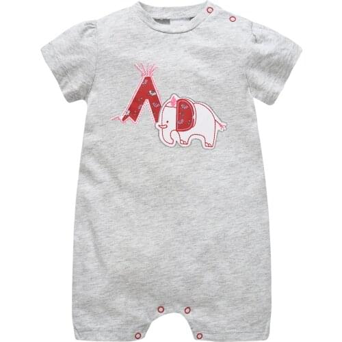 Honeyzone Newborn Clothes Baby Jumpsuit Ropa Bebe Recien Nacido Summer Infant Overalls Short Sleeve Baby Girl Clothing Set 0-12m