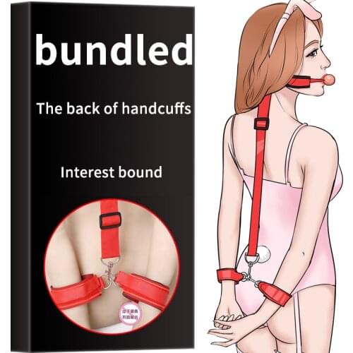 Adjustable Elastic Mouth Plug, Back Cuff, Husband And Wife Sex Toys, Handcuffs Back Strap, Binding, Oral Plug, Alternative Toys