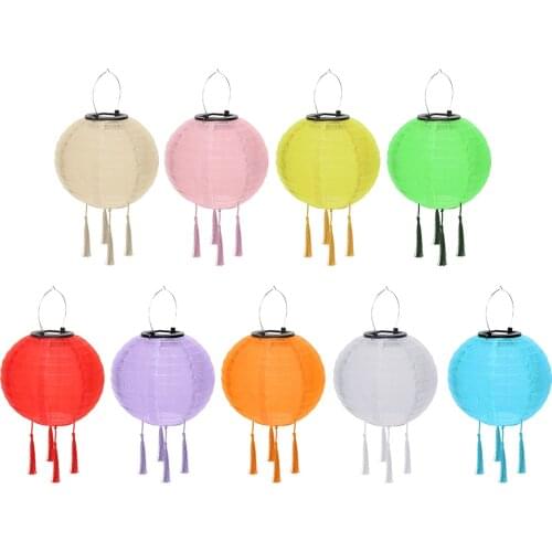 12inch LED Solar Lantern Waterproof Garden Hanging Global Light with Tassel for Outdoor Yard Garden Decor