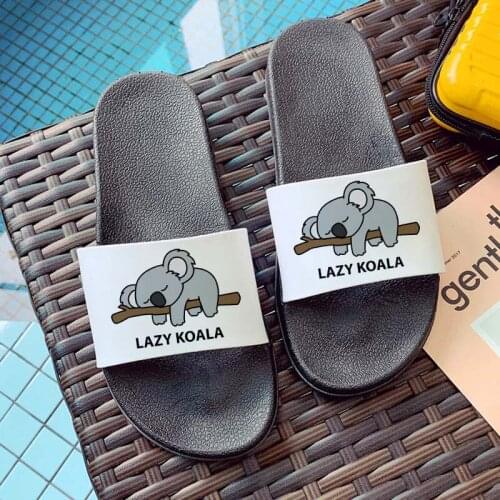 2021 Hot Summer Slide Sandals Women Slippers Kawaii Cartoon Sloth Animal Printed Lady Slippers Female Slipper Slide Sandals