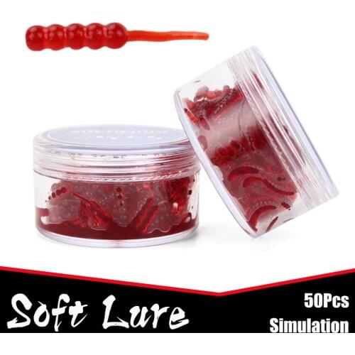 Simulation Soft Worm Lure Fishing Maggots Earthworm Artificial Fishing Lure Tackle Lifelike Fishy Smell Lures