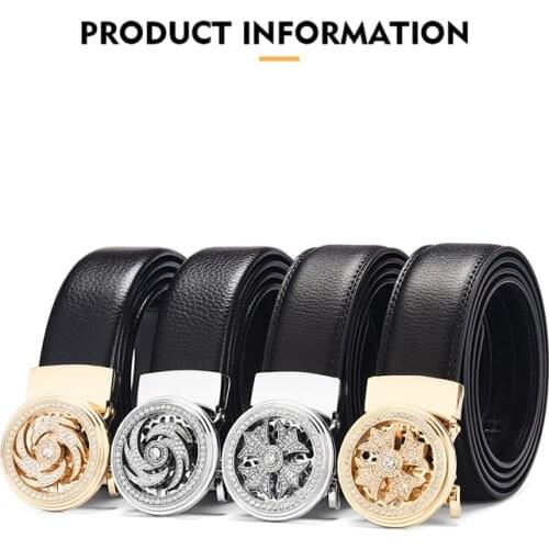 Ke Meiqi Belt Mens Belt Womens Leather Comfortable Dress Belt Point Suit Rotating Diamond Automatic Buckle High-quality Belt