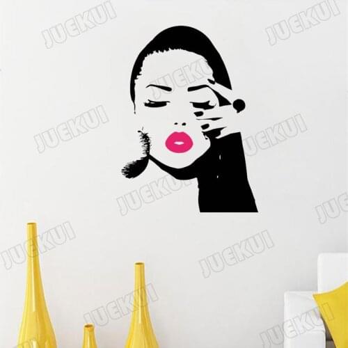 Pretty Woman Sexy Lips Removable Wall Stickers for Beauty Salon Home Background Art Decoration Vinyl Wallpaper Murals TA694