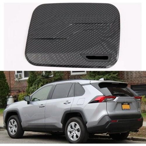ABS Fuel Tank Cap Cover For Toyota Rav4 2018 2019 Accessories Matte Carbon fiber/Chrome/Black