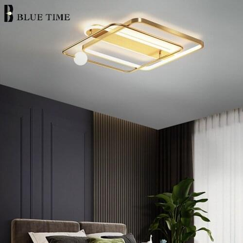 Square Modern LED Ceiling Lights for Living Room Dining Room Bedroom Decor Lights Chandeliers Home Indoor Lighting Ceiling Lamps