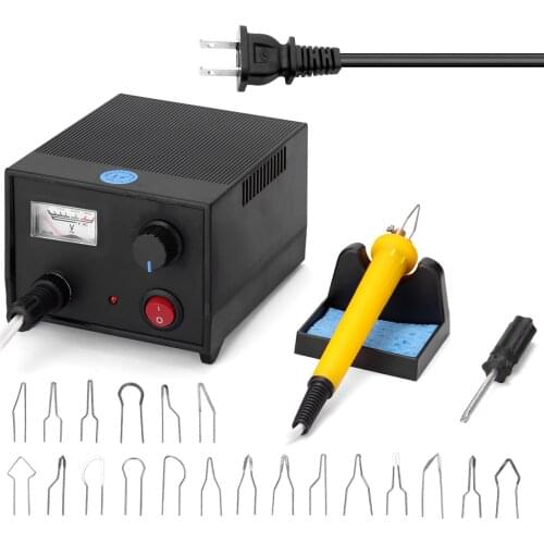 LH45-ZA1 Pointer Voltmeter Type Multifunctional Electric Gourd Wooden Pyrography Machine with 20pcs Heating Pen Heads