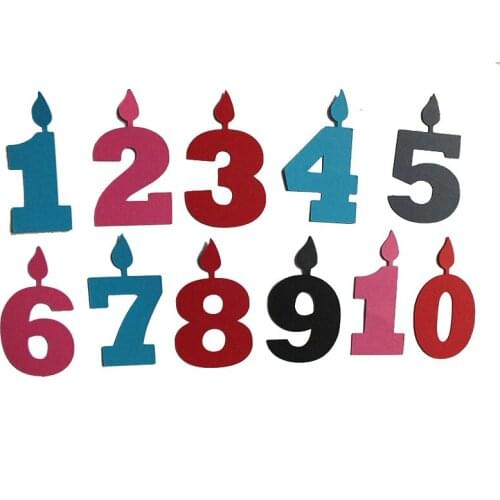 Metal Cutting Dies 0-9 Numbers Candle Scrapbooking Dies For Card Photo Making Cafts Decor Template New 2019