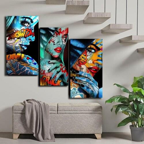 30x60cm DIY Oil Painting By Numbers Pop Art Beauty Cool Girl Picture By Numbers on Canvas Graffiti Handmade Drawing Home Decor