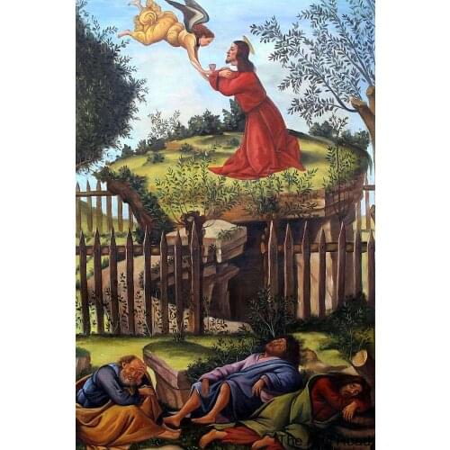 Living Room Wall Painting The Agony in the Garden Sandro Botticelli Oil Painting on Canvas Handpainted Portrait