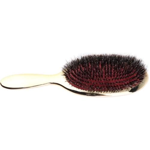 Natural Boar Bristle Nylon Hair Brush Comb Anti Static Paddle Scalp Massage