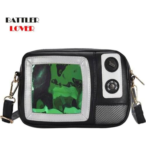 Women New Funny Crossbody Bags TV Shapes Shoulder Purses For Female Kawai Brand Handbags Lady Fashion Mini Messenger Flap Wallet