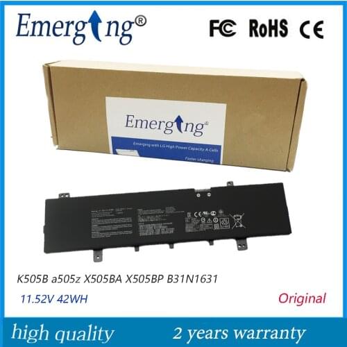 11.52V 42WH Original Laptop Battery B31N1631 For ASUS A505BA A505BP A505ZA F505BA F505BP F505ZA K505ZA R504BA X505ZA RX53BP