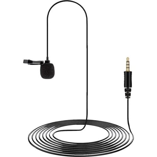 Clip-on Omnidirectional Mic Portable Lavalier Microphone for Lectures Meetings Live Stream Camera Recording Mobile Phone PC