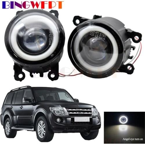 2in1 Fog Light + Daytime Running Light For Mitsubishi Pajero 4/IV 2007-2015 Car Front Bumper Fog Lamp Assembly DRL H11
